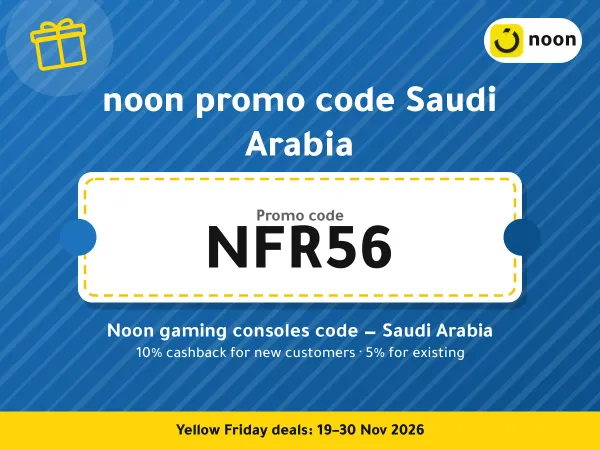 noon promo code Saudi Arabia NFR56 — Noon gaming consoles code — Saudi Arabia · Yellow Friday 2026