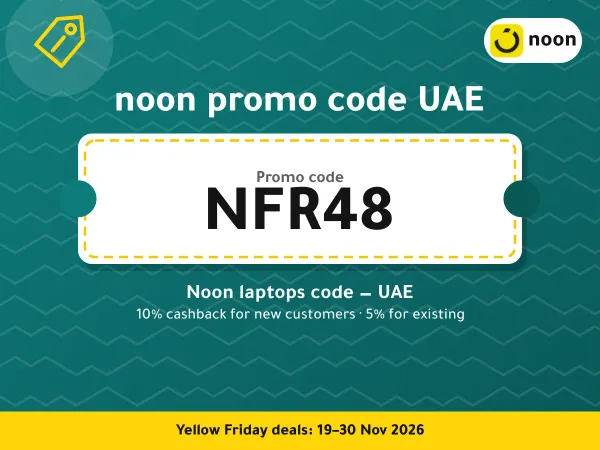 noon promo code UAE NFR48 — Noon laptops code — UAE · Yellow Friday 2026
